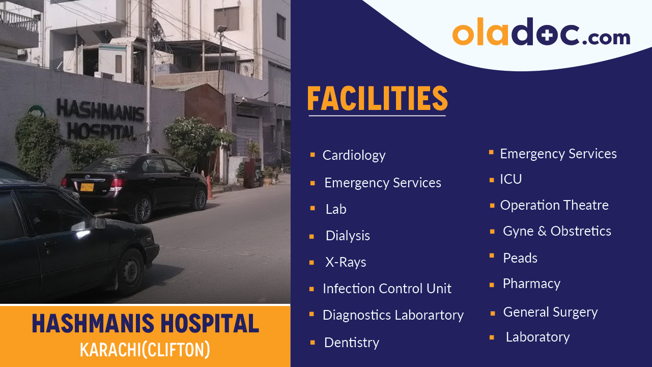 Facilities at Hashmanis Hospital Karachi (Clifton)